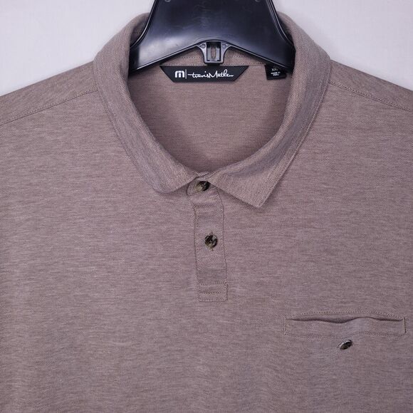 Travis Mathew Polo Shirt Mens XXL Brown - Picture 2 of 12
